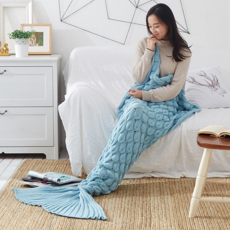 Knitted Mermaid Tail Blanket