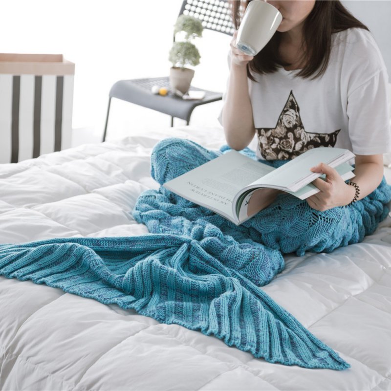 Knitted Mermaid Tail Blanket