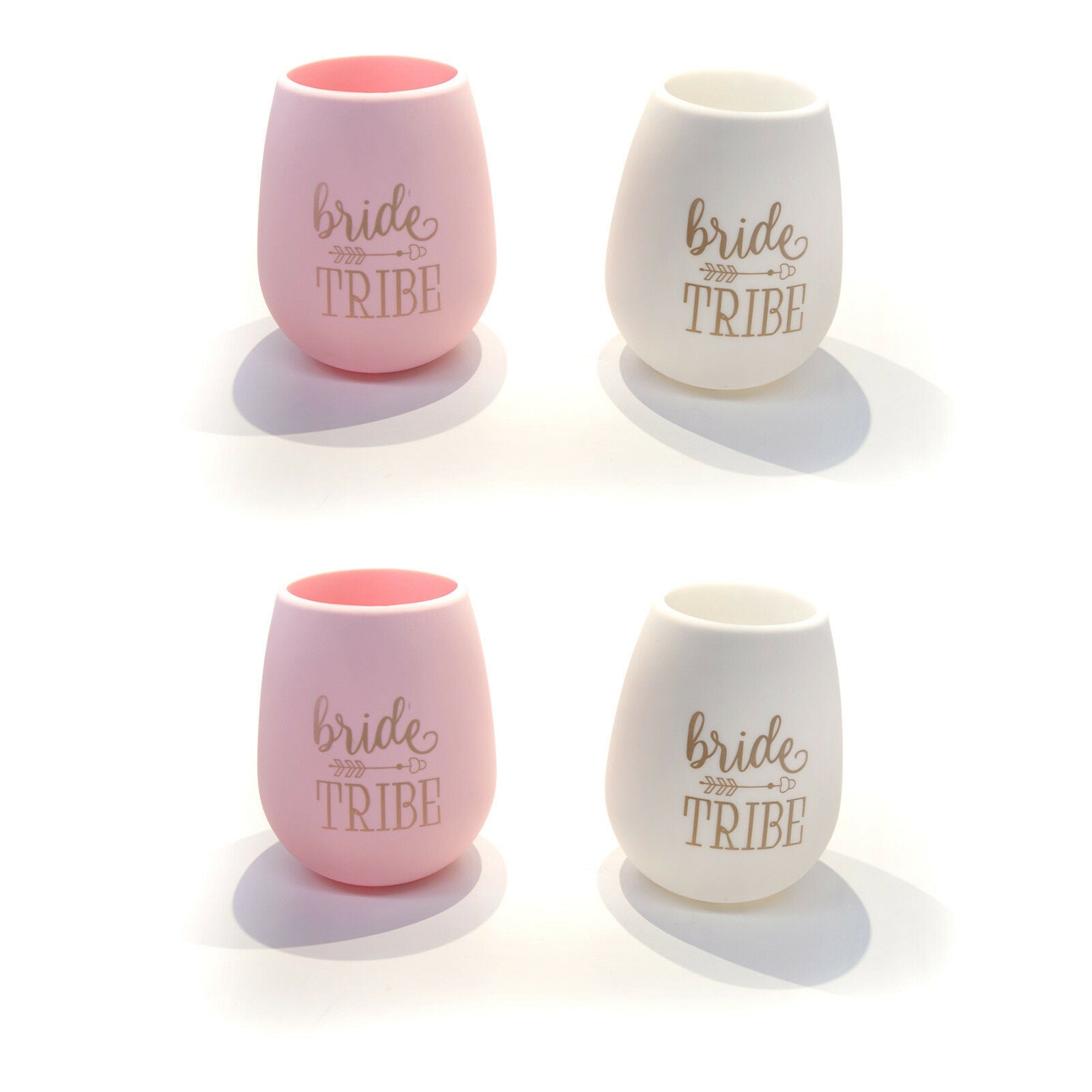 Unbreakable Bride Tribe Silicone Wine Glass Set