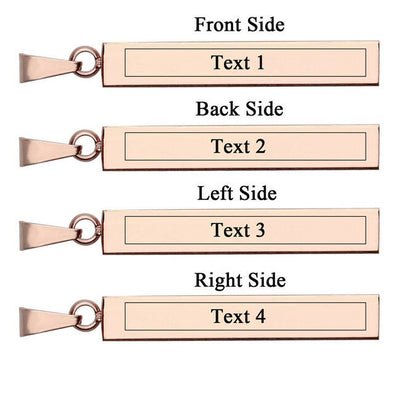 Personalized Vertical Bar Necklace