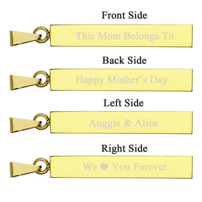 Personalized Vertical Bar Necklace