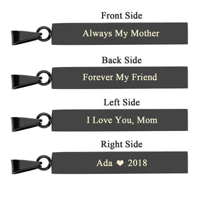 Personalized Vertical Bar Necklace