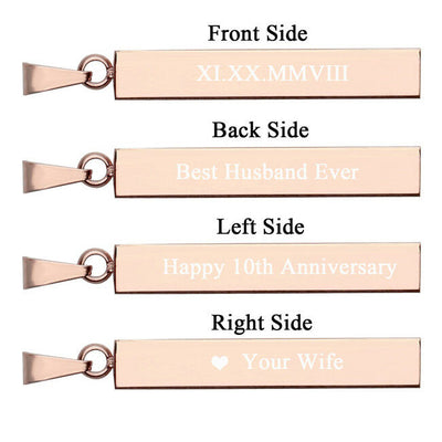 Personalized Vertical Bar Necklace