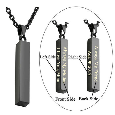 Personalized Vertical Bar Necklace